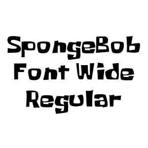 SpongeBob Font Wide Regular - Free fonts on creazilla.com