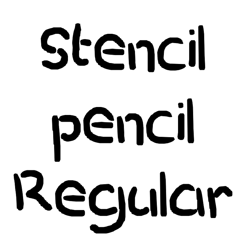 stencil pencil Regular - Free fonts on creazilla.com