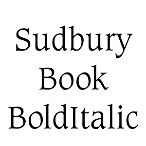 Sudbury Book BoldItalic