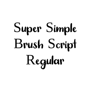 Super Simple Brush Script Regular