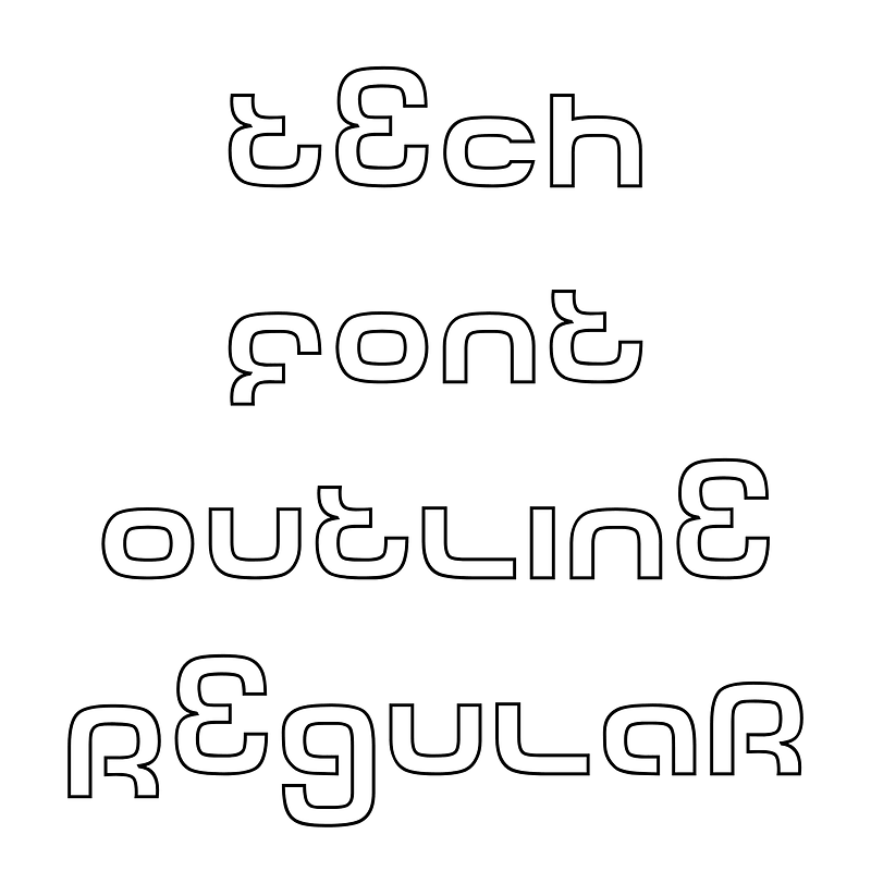 Tech Font Outline Regular