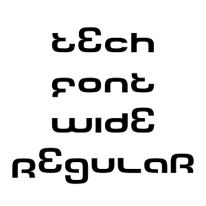 Tech Font Wide Regular