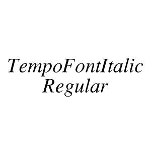 TempoFontItalic Regular