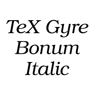 TeX Gyre Bonum Italic