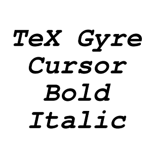 TeX Gyre Cursor Bold Italic