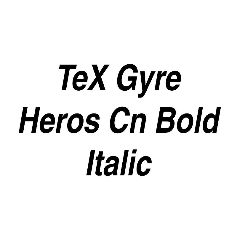 TeX Gyre Heros Cn Bold Italic