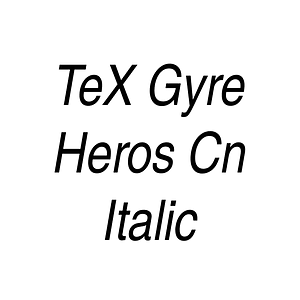 TeX Gyre Heros Cn Italic