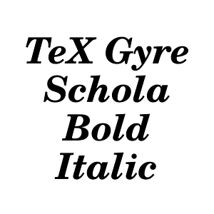 TeX Gyre Schola Bold Italic