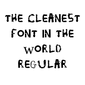 The cleanest font in the world Regular