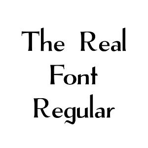 The Real Font Regular