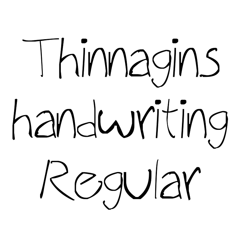 Thinnagins handwriting Regular