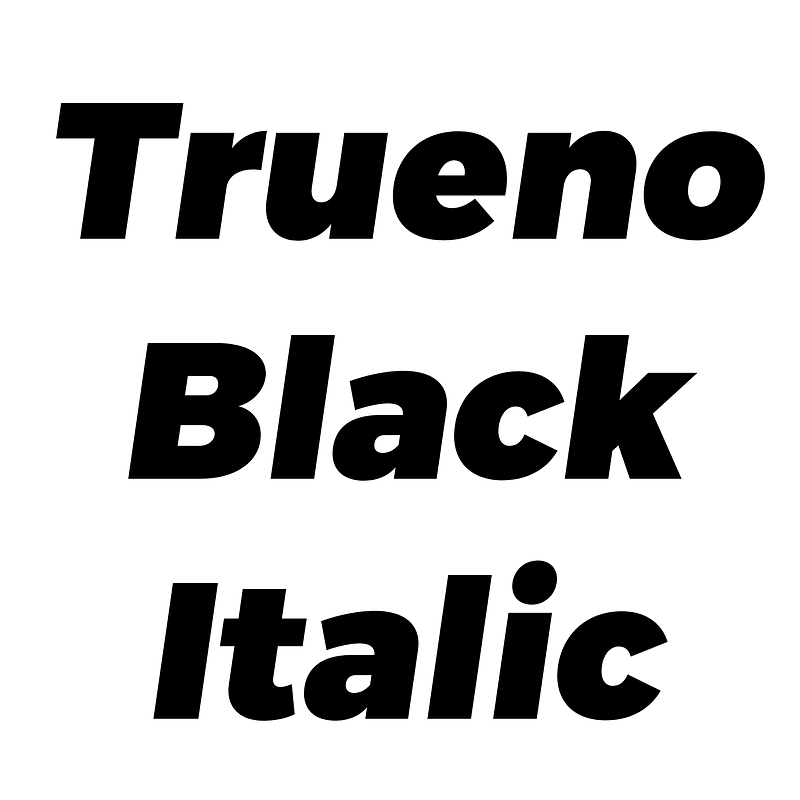 Trueno Black Italic
