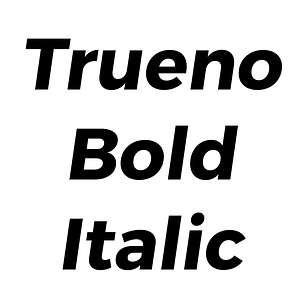 Trueno Bold Italic