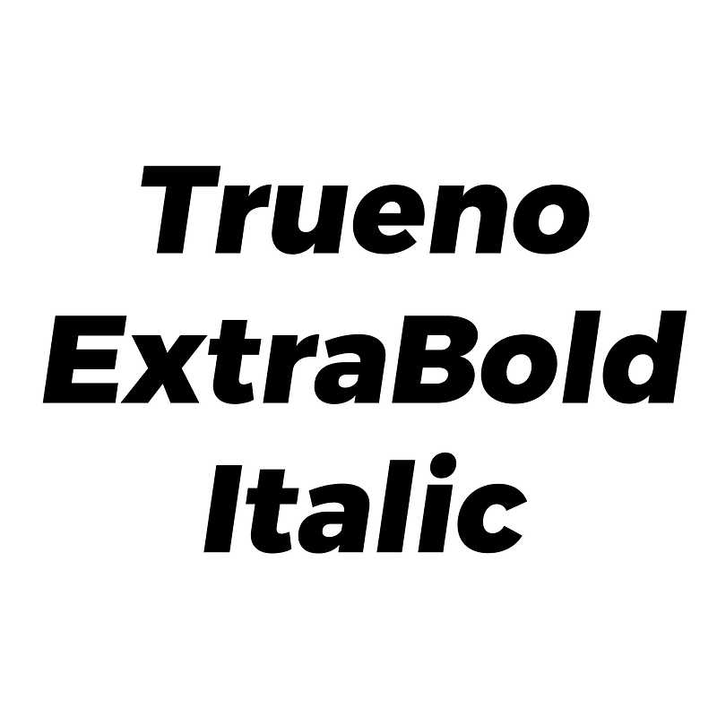 Trueno ExtraBold Italic