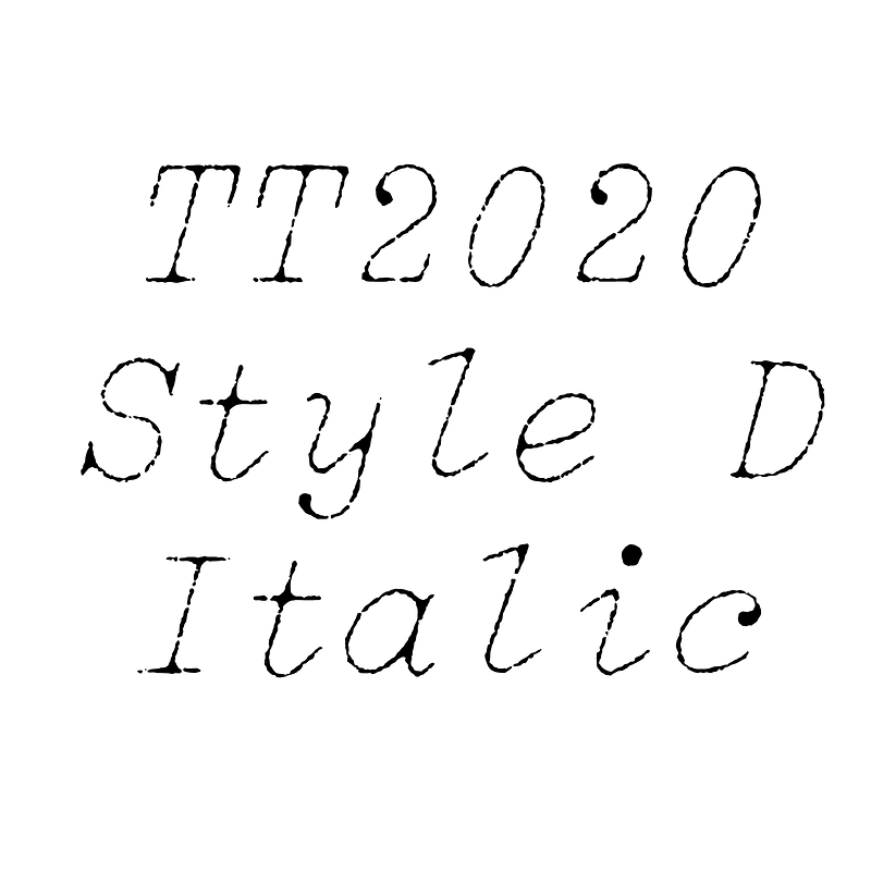 TT2020 Style D Italic
