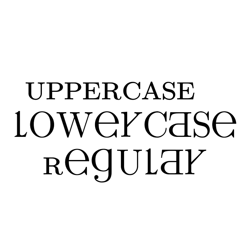 UPPERCASE & lowercase Regular