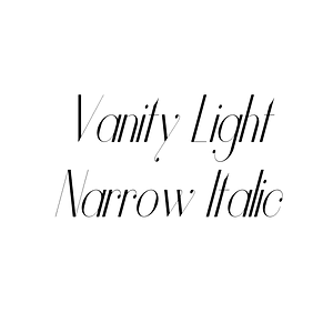 Vanity Light Narrow Italic