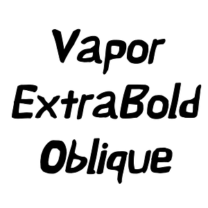 Vapor ExtraBold Oblique