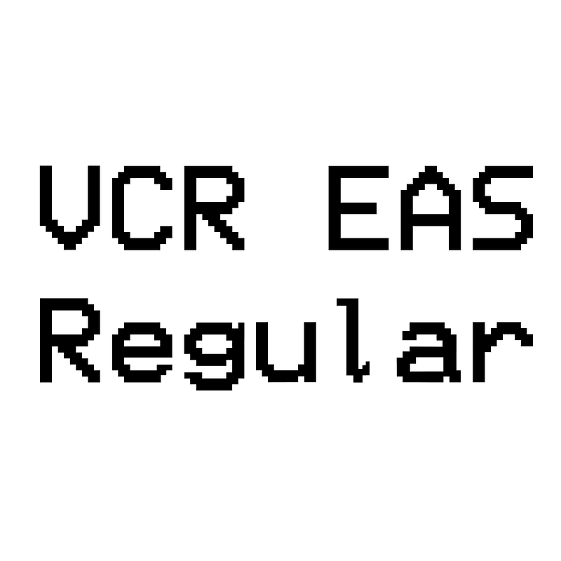 VCR EAS Regular - Free fonts on creazilla.com