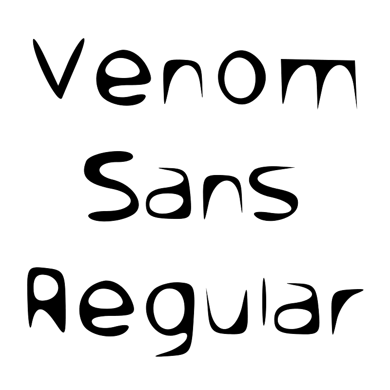 Venom Sans Regular - Free fonts on creazilla.com