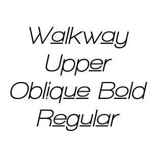 Walkway Upper Oblique Bold Regular