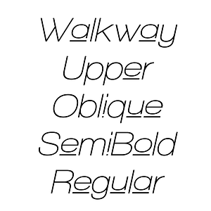 Walkway Upper Oblique SemiBold Regular