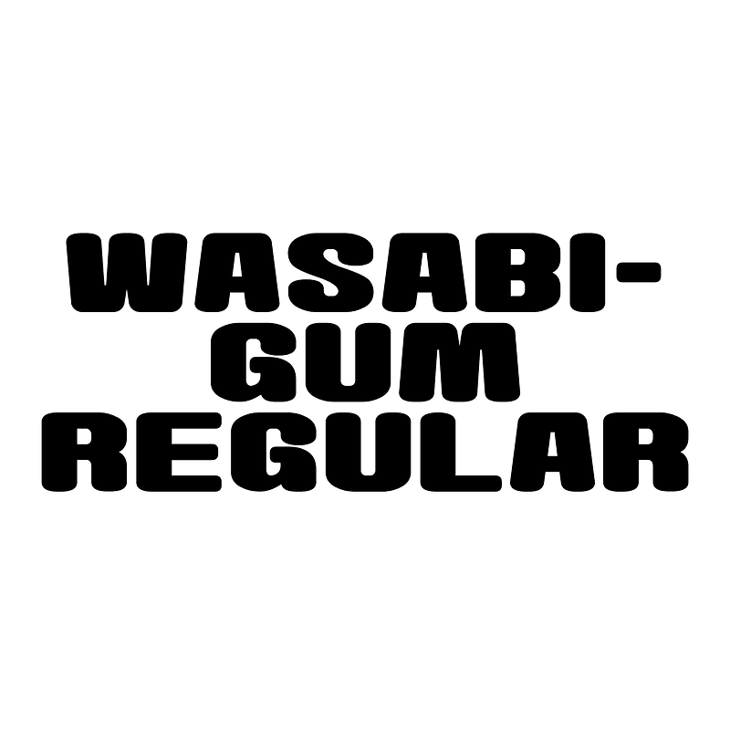 Wasabi-Gum Regular - Free fonts on creazilla.com