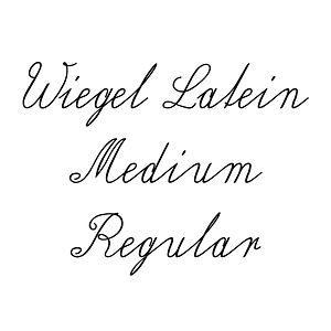 Wiegel Latein Medium Regular