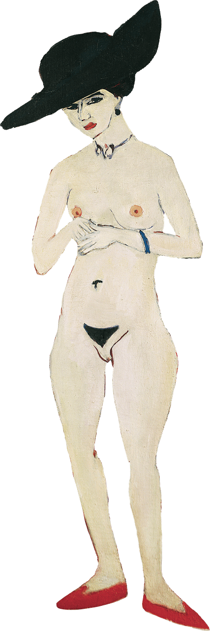 Ernst Ludwig Kirchner - Standing Nude with Hat