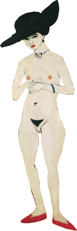Ernst Ludwig Kirchner - Standing Nude with Hat
