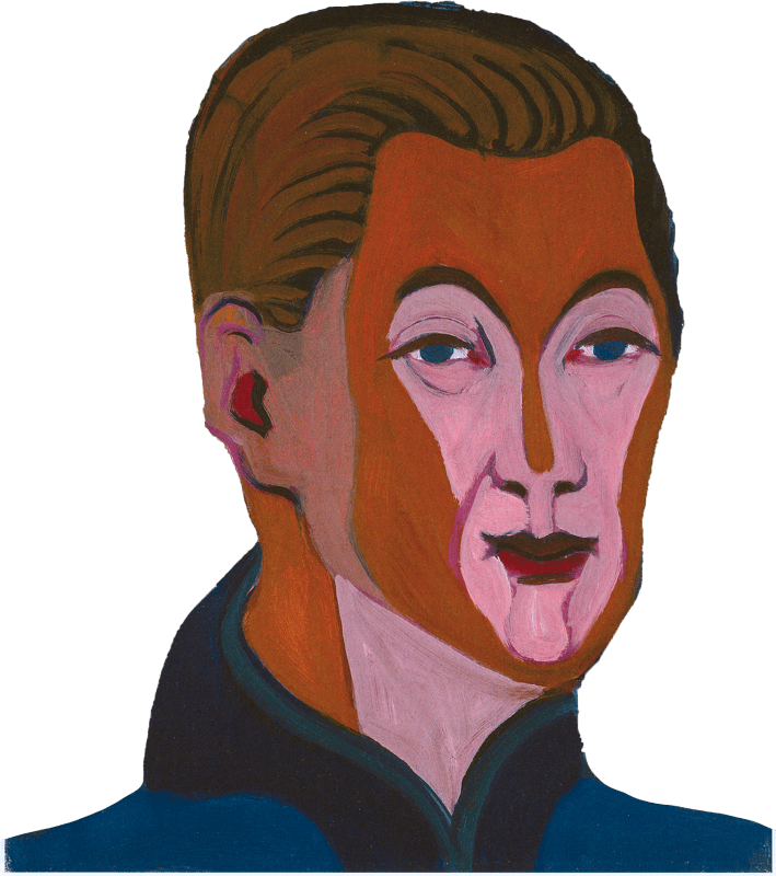 Ernst Ludwig Kirchner - Head of the Painter Self-Portrait 1925