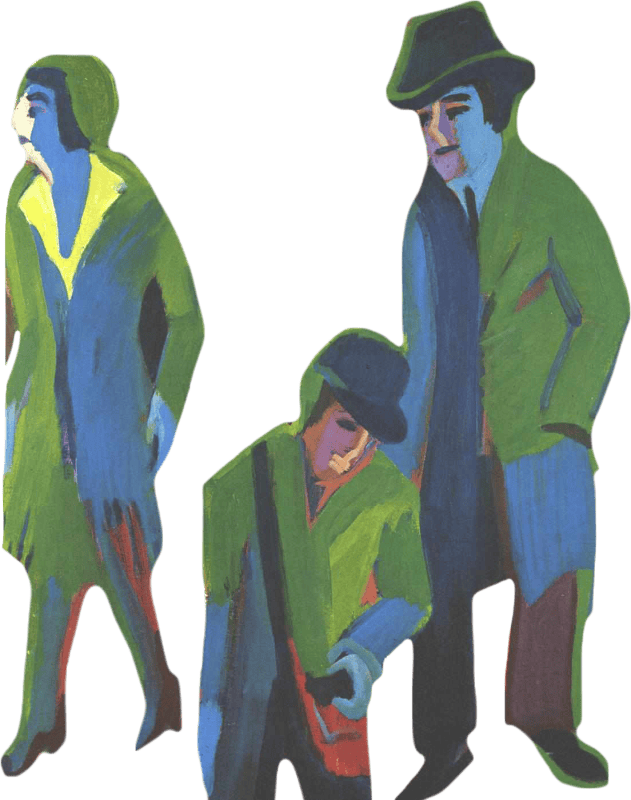 Kirchner - Street with passers-by