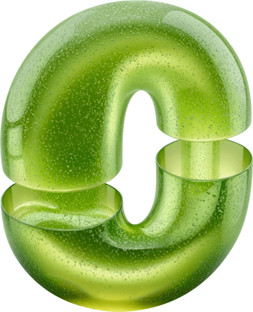 green glass parted torus