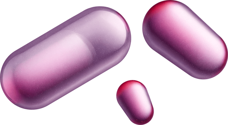 Three plastic capsules