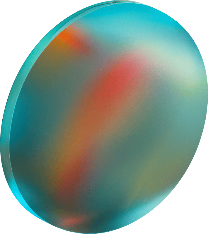 Matte round glass