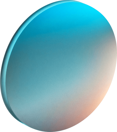 Blue matte round glass