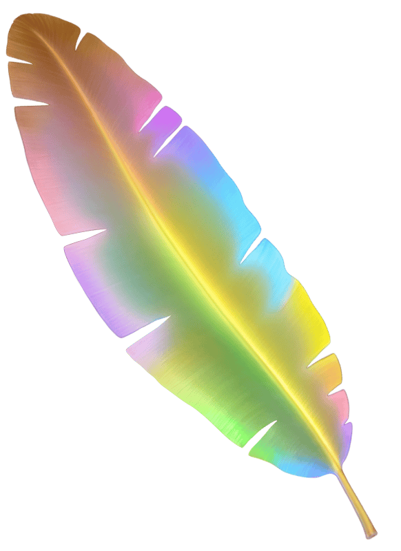 Ultraviolet palm leaf