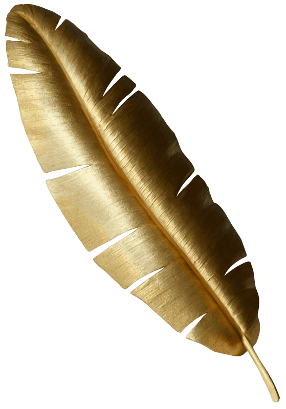 Golden palm leaf