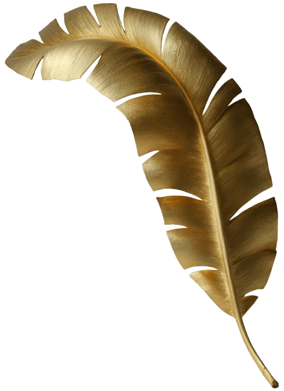 Golden palm leaf