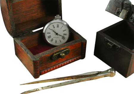 Antique Chest with Watch