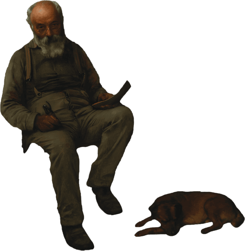 Old Man With Dog