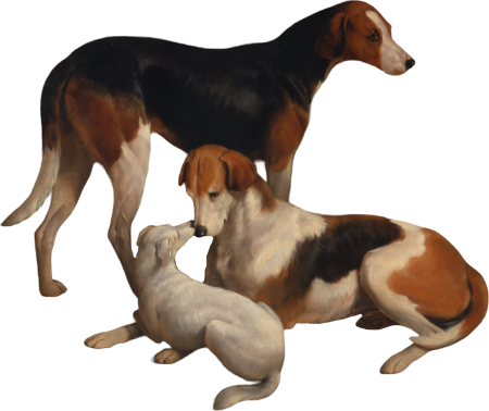 Foxhounds and Terrier by William Barraud