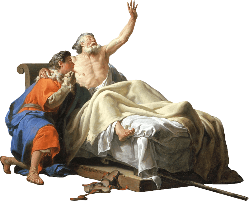 Isaac Blessing Jacob by Jacob Brenet, 1768