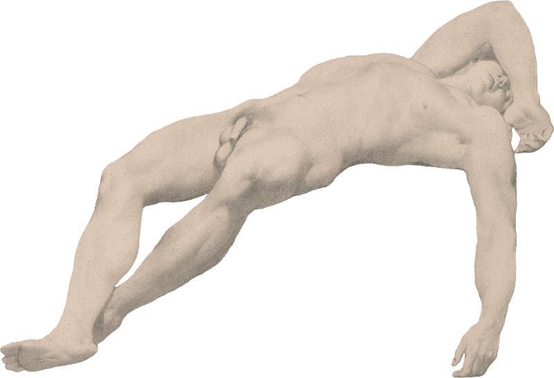 Male Figure Study by Mortimer