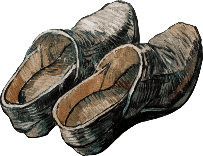 Pair of Leather Clogs by Van Gogh