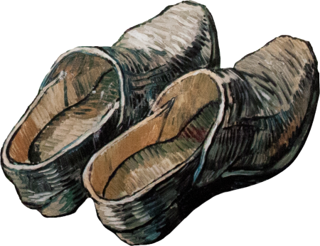 Pair of Leather Clogs by Van Gogh