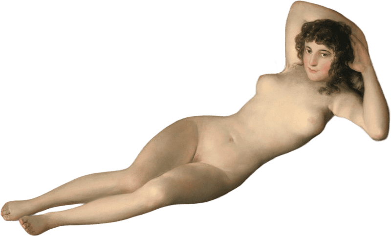 The Naked Maja Illustration by Follower of Francisco Goya