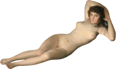 The Naked Maja Illustration by Follower of Francisco Goya