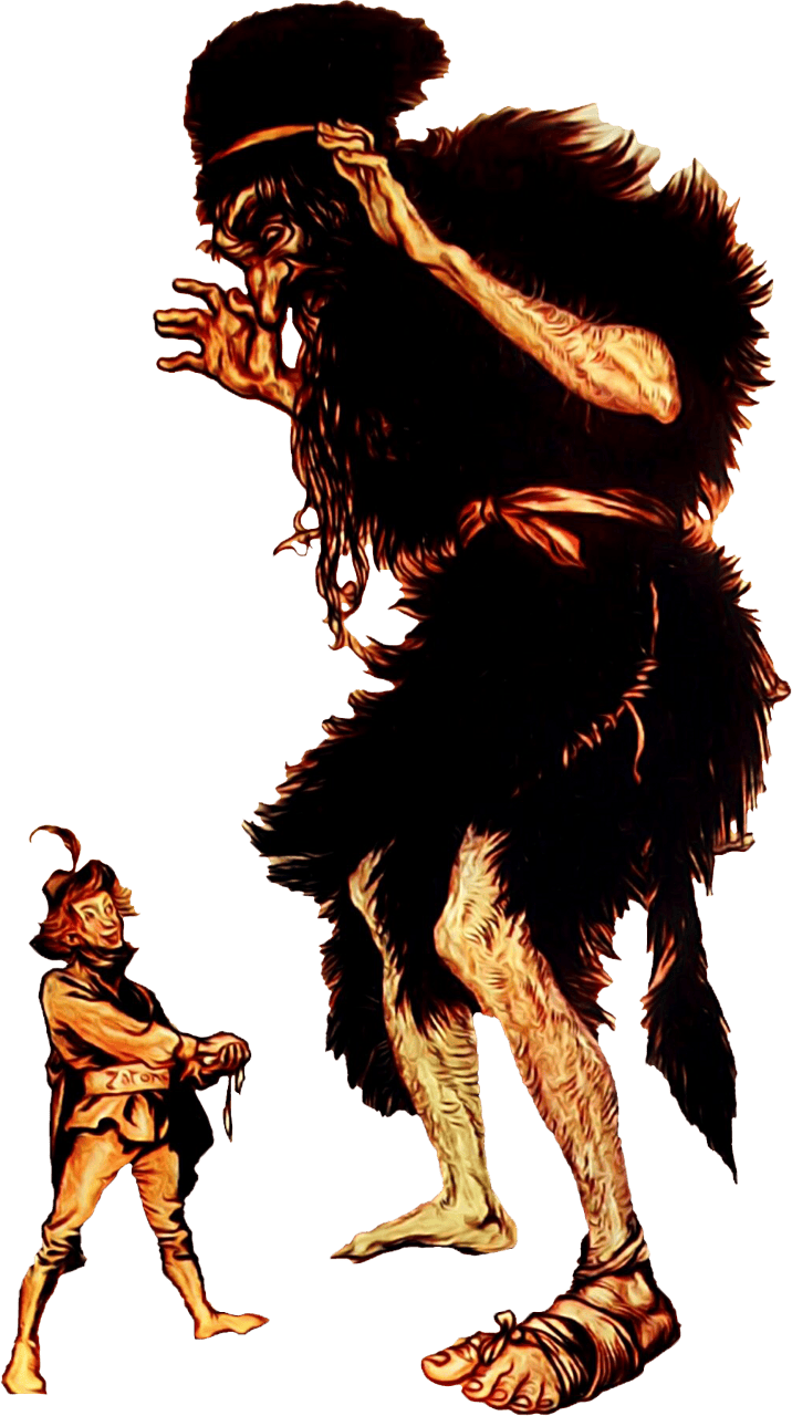 Fantasy Giant and Villager