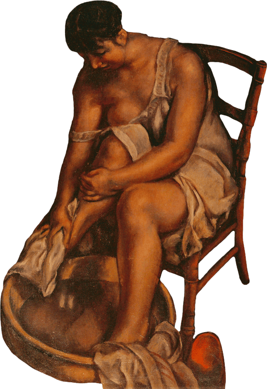 Woman Washing Her Feet by Yasui Sotaro